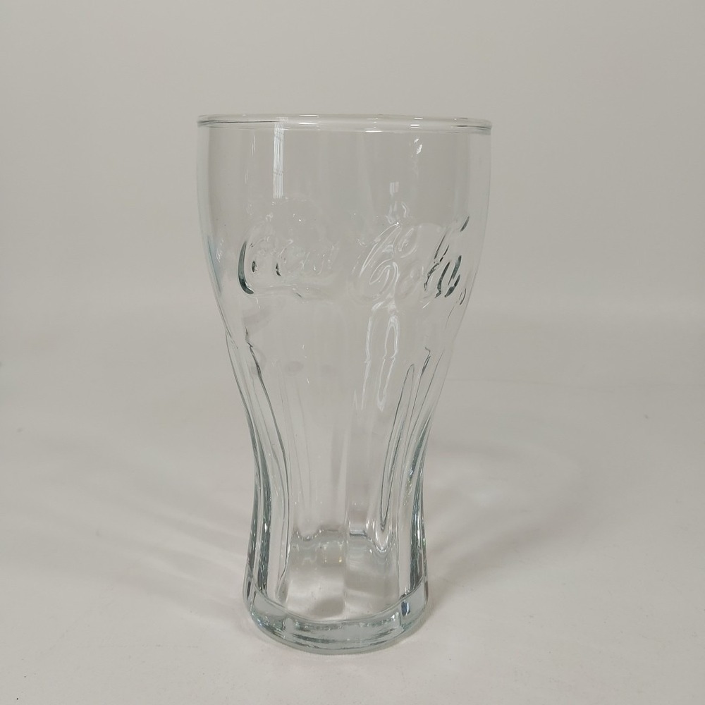 Vintage Coke Coca Cola Glass Cups Embossed‎ Glass Clear